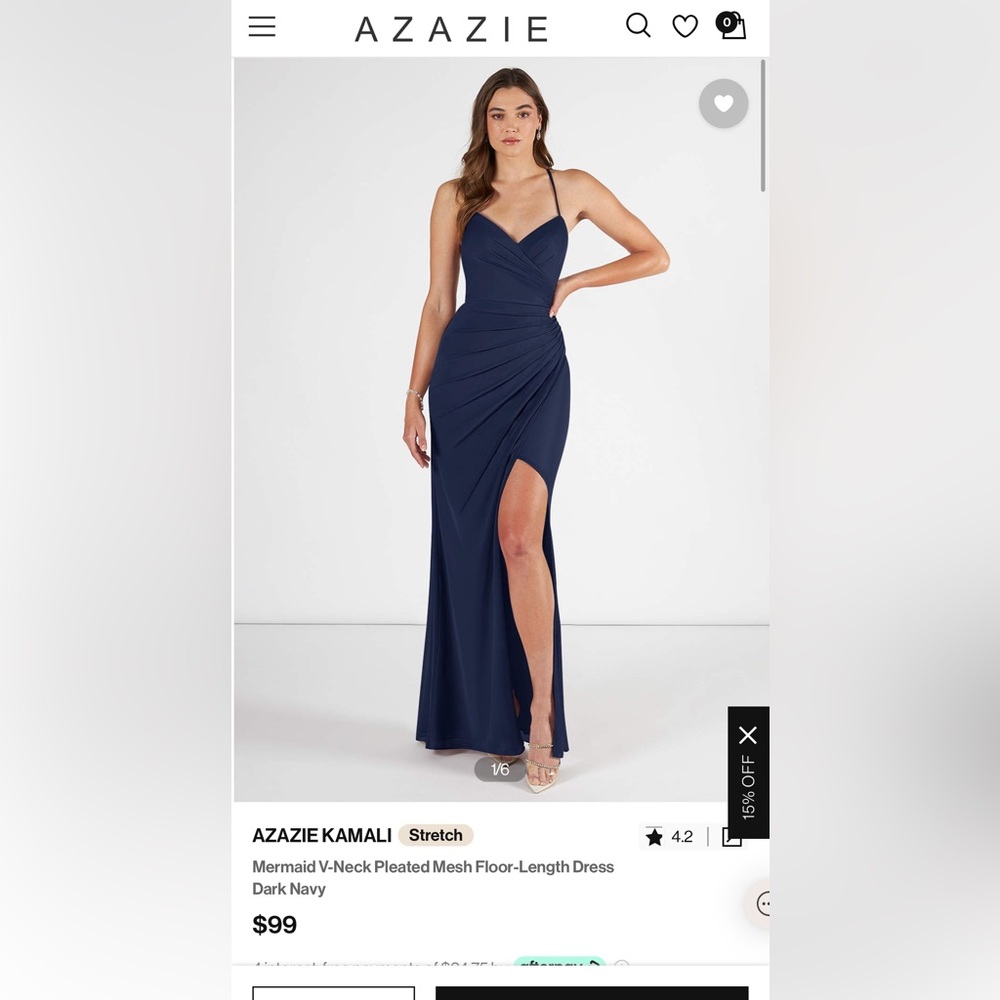 AZAZIE size A2 (2) Dark Navy Kamali floor length dress